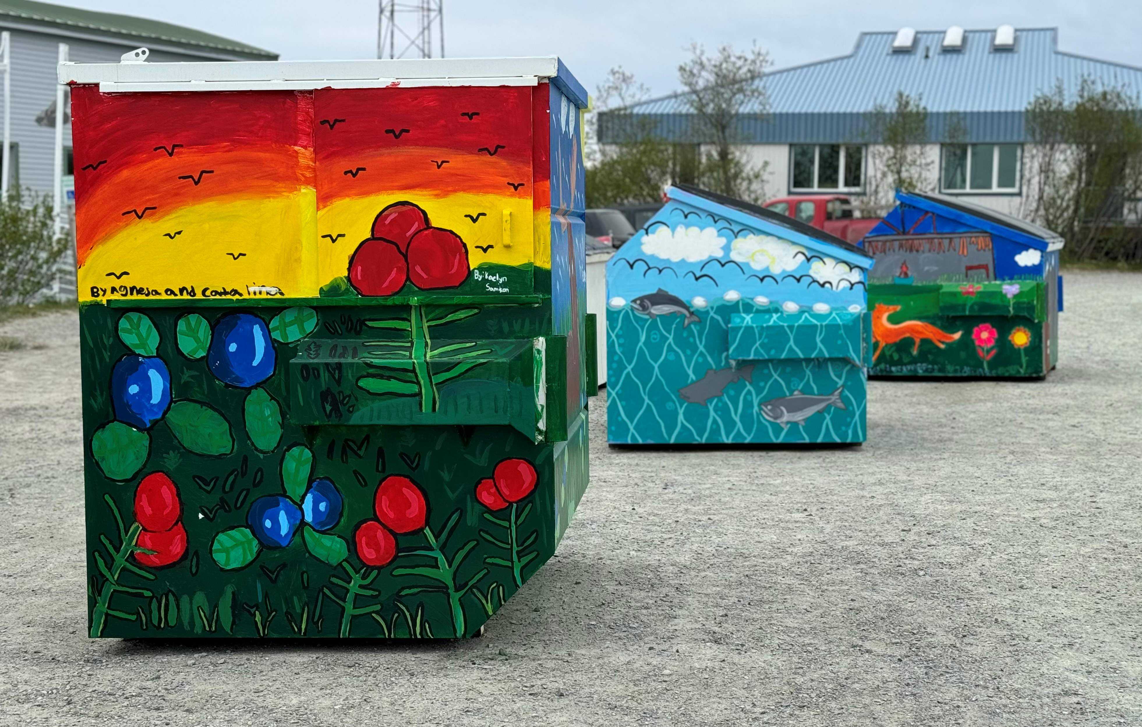 2024 Summer Arts Camp: Dumpster mural paintings